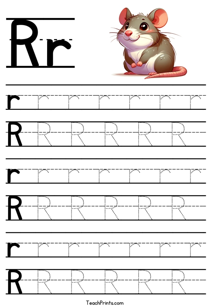 Pre-K kids practicing fine motor skills by tracing lines and the letter R on an ASL worksheet