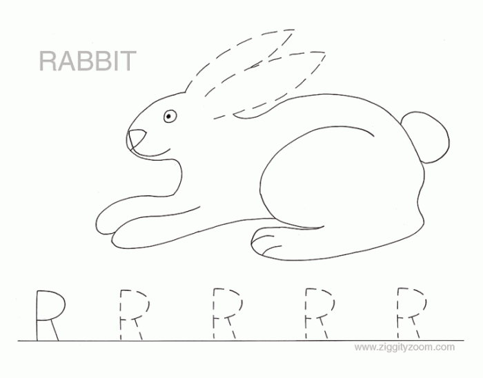 Pre-K worksheet for tracing lines and the letter R to build fine motor skills in American Sign Language