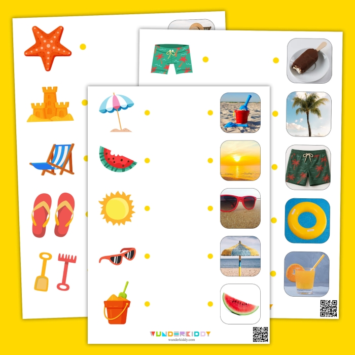 Pre-K children sorting various foods and drinks in a fun categorization activity