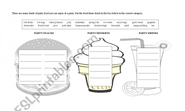 Pre-K children sorting pictures of food and drinks in a fun categorization activity