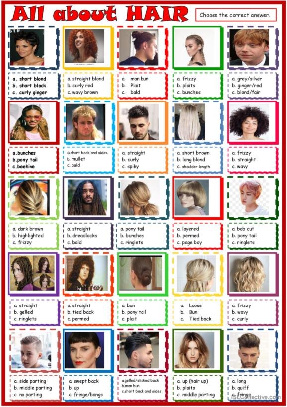 Child drawing their hairstyle in a mirror on an All About My Hair worksheet for Pre-K