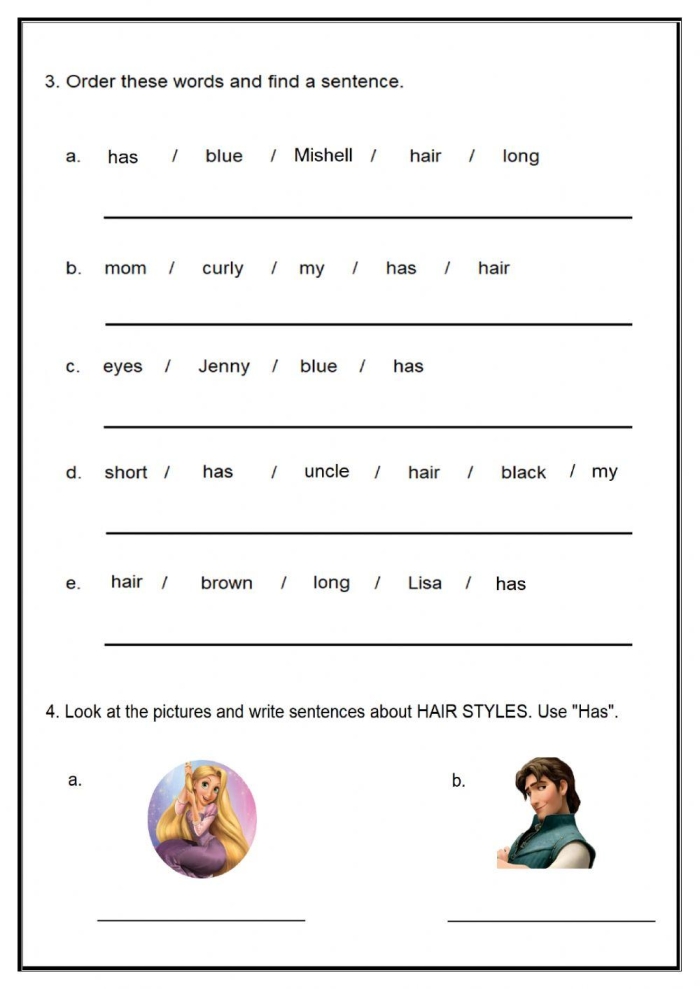 Child drawing their hairstyle in a mirror on an All About My Hair worksheet