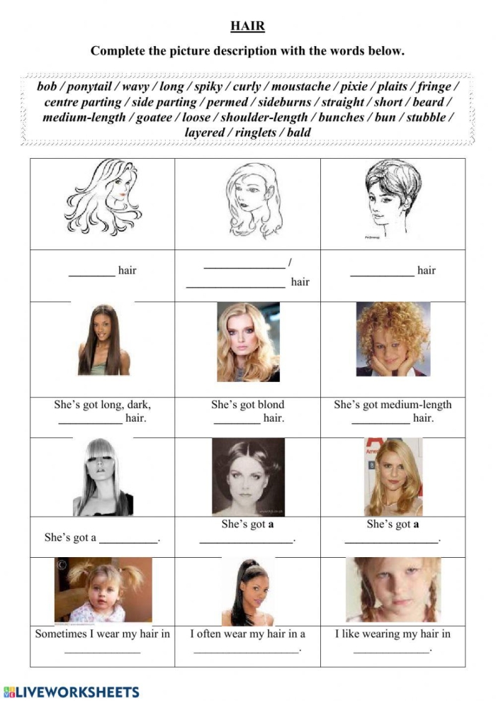 Child drawing their hairstyle on an All About My Hair worksheet with a mirror design