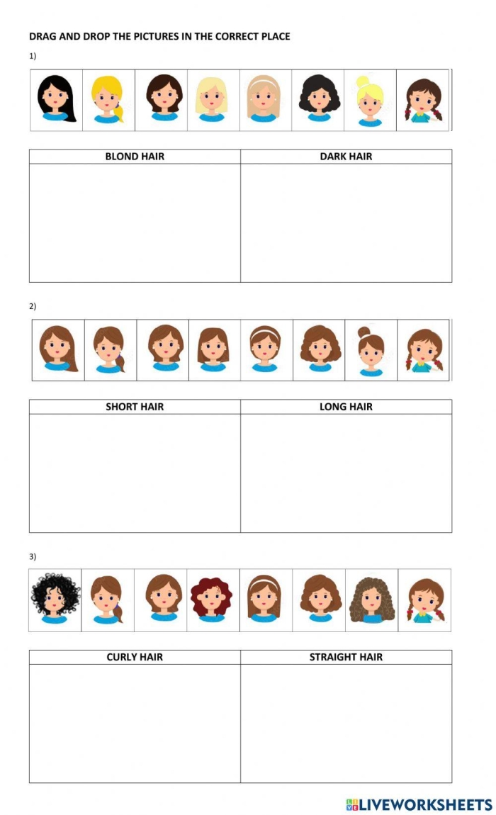 Child drawing their hairstyle on a mirror-shaped worksheet for All About My Hair