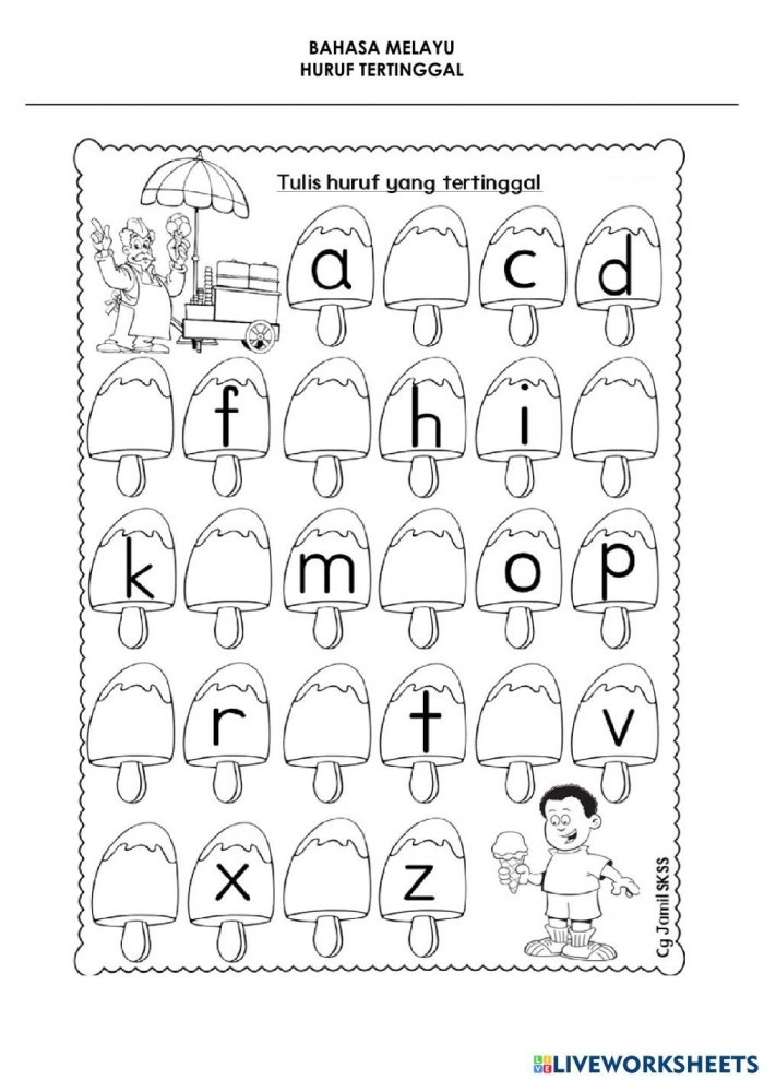 Handwriting practice sheet focusing on ABC letters for preschool learners, image 24 Pre-K worksheet for filling in missing A, B, and C letters to practice handwriting and phonics
