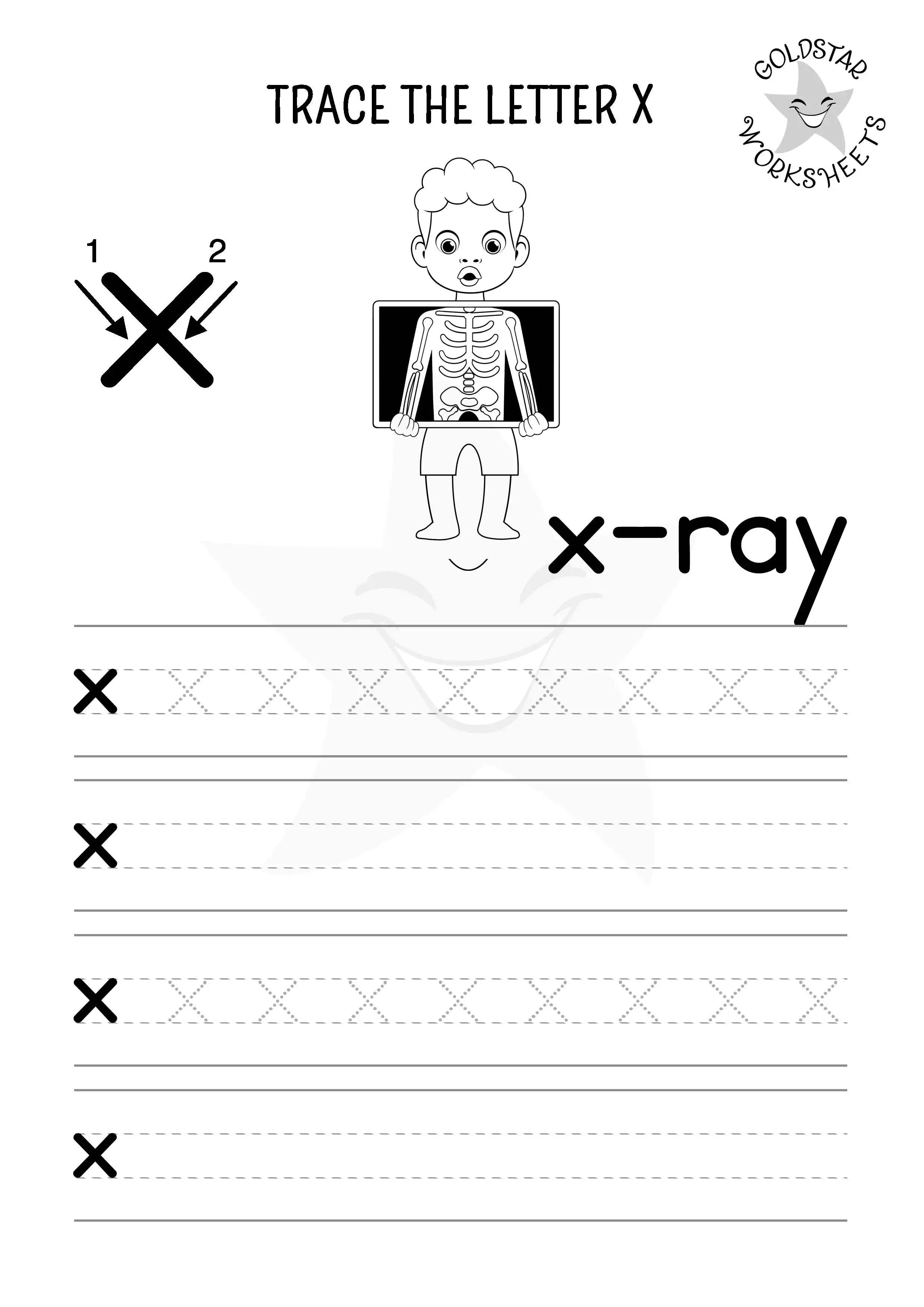 Handwriting practice sheet focusing on lowercase x, y, and z for early learners, image 13 Tracing worksheet for lowercase letters x, y, and z designed for Pre-K handwriting practice