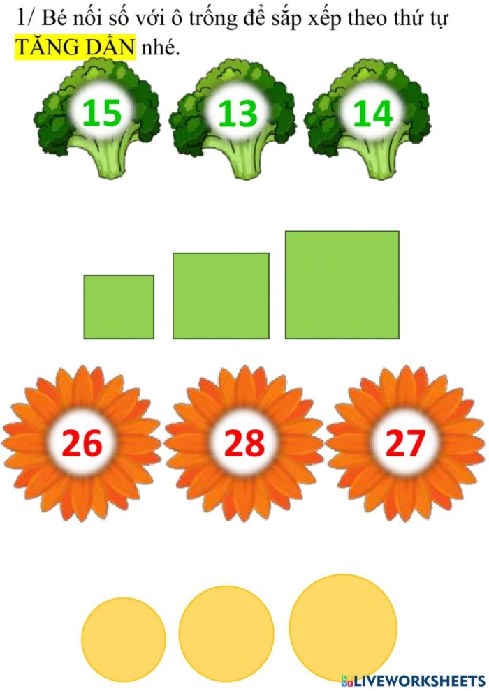 Number sequencing activity for young learners from the Order Em Up! worksheet set, image 9 Pre-K worksheet for ordering numbers up to 10 in the Order Em Up series, image 9