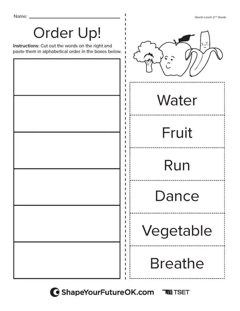 Order 'Em Up! worksheet for numbers and counting skills assessment, image 18 Pre-K student practicing ordering numbers up to ten on the Order 'Em Up! worksheet
