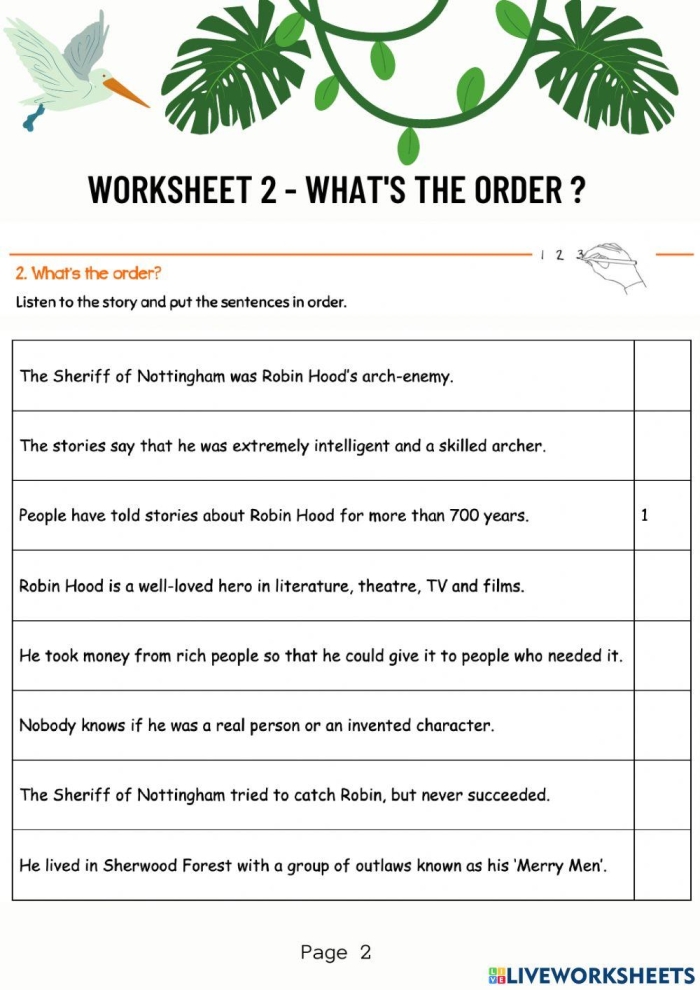 Order 'Em Up! worksheet for early number ordering skills assessment, image 20 Pre-K students practicing number sequencing with the Order 'Em Up! worksheet for numbers up to 10