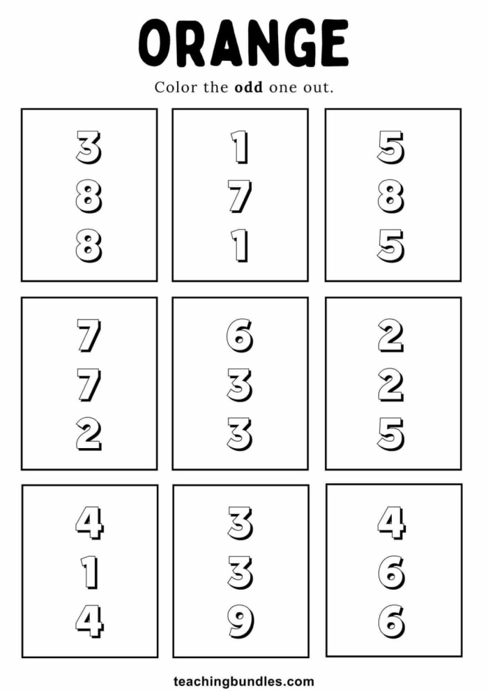 Explore the Color Orange with a fun worksheet project for young learners 25 Pre-K child coloring an orange-themed worksheet about time and money concepts