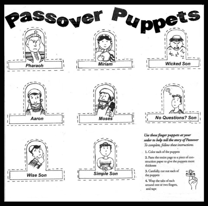 Passover Seder worksheet for Pre-K phonics featuring play food and holiday symbols