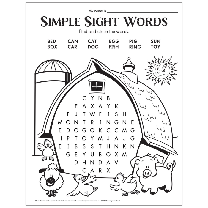 Engage young readers with this fun sight word activity for early learners Pre-K student working on a Sight Word Find worksheet to practice reading skills