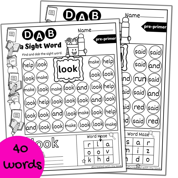 Engaging Reading Practice with Sight Word Find worksheet for Pre-K students 17 Pre-K Sight Word Find worksheet helping young learners recognize common words