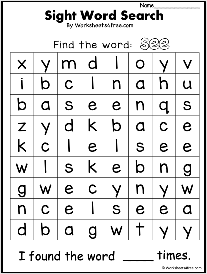 Engage young readers with this fun sight word worksheet for early reading skills Pre-K students practicing sight words on a colorful Sight Word Find worksheet