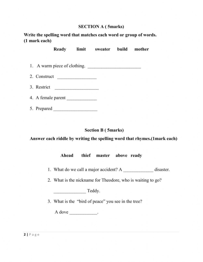 Pre-K student completing a starting spelling assessment worksheet to practice early reading skills