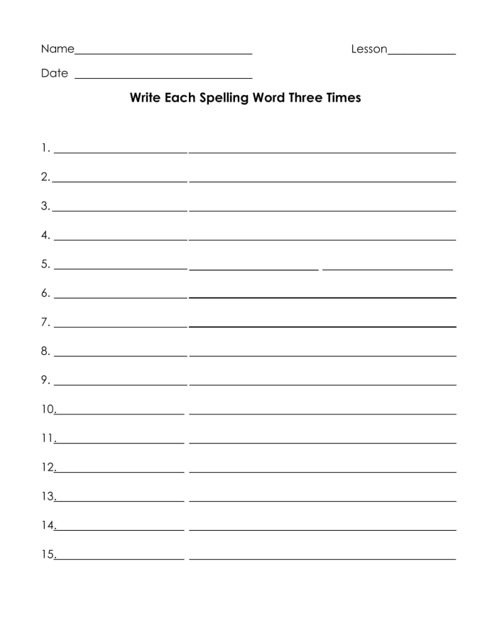 Pre-K student completing a starting spelling assessment worksheet to practice early spelling skills