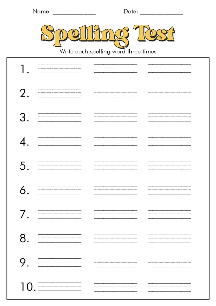 Pre-K student practicing spelling skills with a Starting Spelling Assessment worksheet