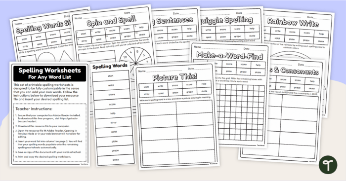 Pre-K child practicing spelling sounds on a Starting Spelling Assessment worksheet