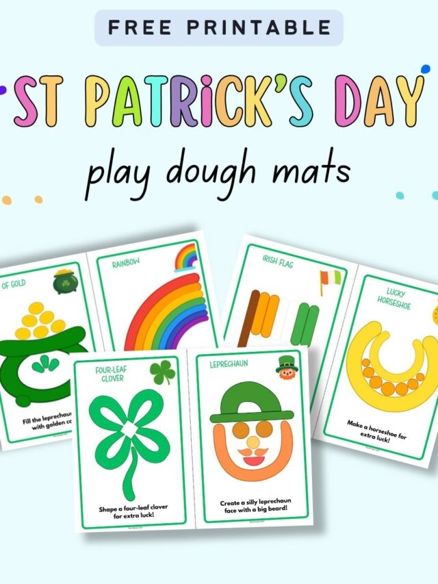 St. Patrick's Day paper doll girl worksheet for Pre-K focusing on colors and clothing vocabulary