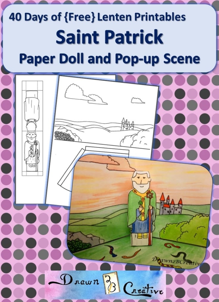 St. Patrick's Day paper doll girl dressed in green clothing for a fun holiday learning activity