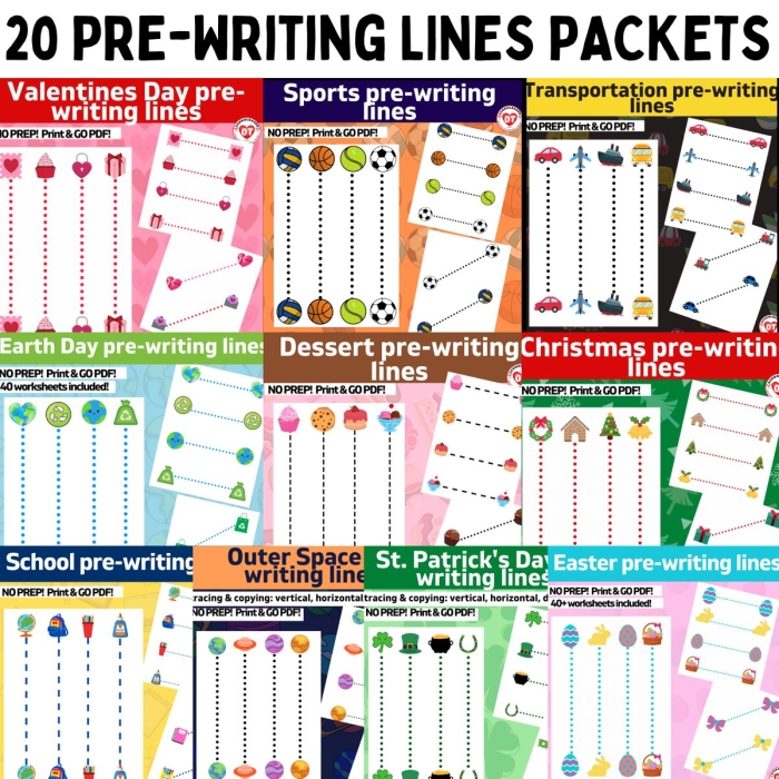 Vertical lines practice for early learners on worksheet 21 Pre-K child tracing vertical lines on a worksheet to develop prewriting skills