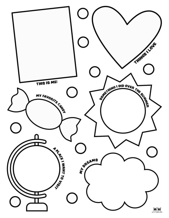 Getting-to-know-you activity sheet focusing on comparisons and writing skills All About Me, and You! worksheet for Pre-K writing practice
