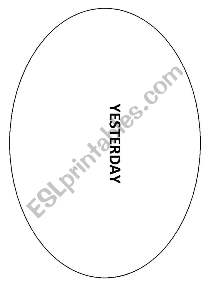 Preschool worksheet for identifying yesterday, today, and tomorrow with drawing activities