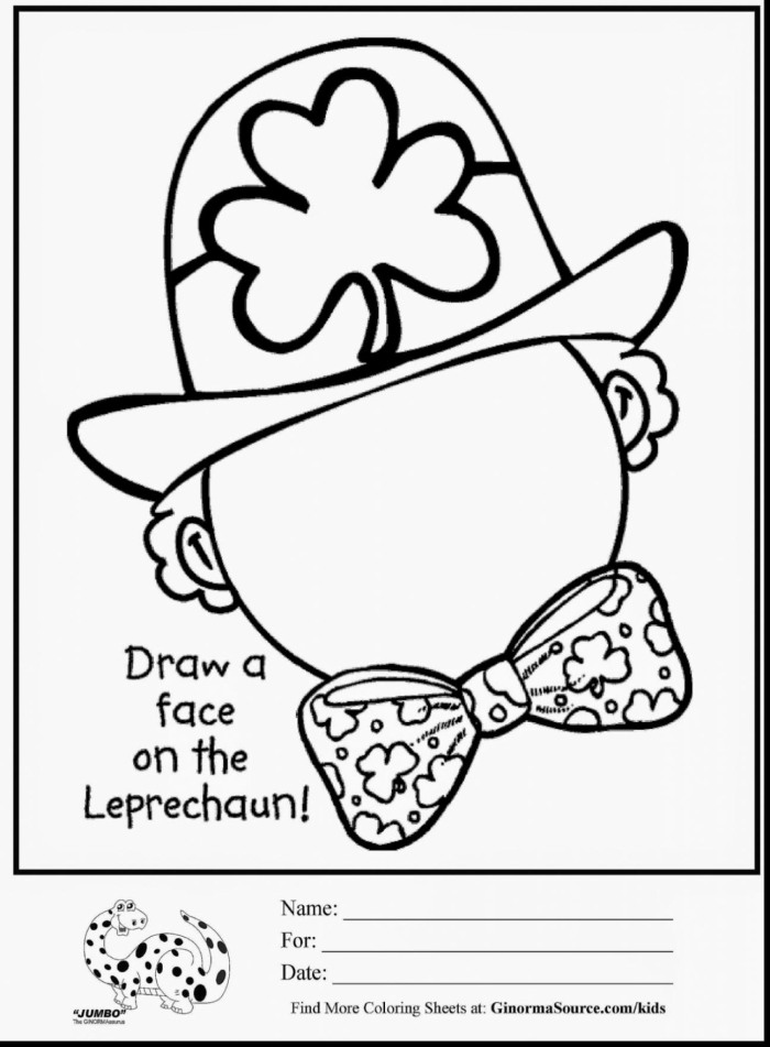 St. Patrick's Day themed coloring worksheet for preschoolers focused on geography concepts