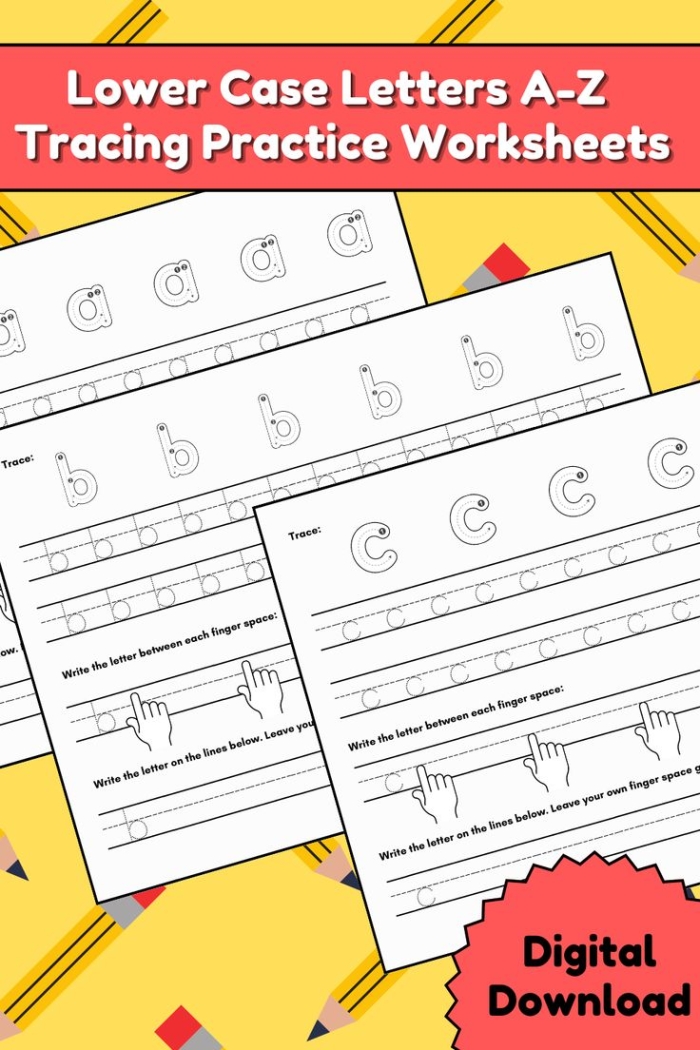 Pre-K geometry tracing worksheet for letters x, y, and z, image 4 Tracing lowercase letters x, y, and z worksheet for preschool handwriting practice