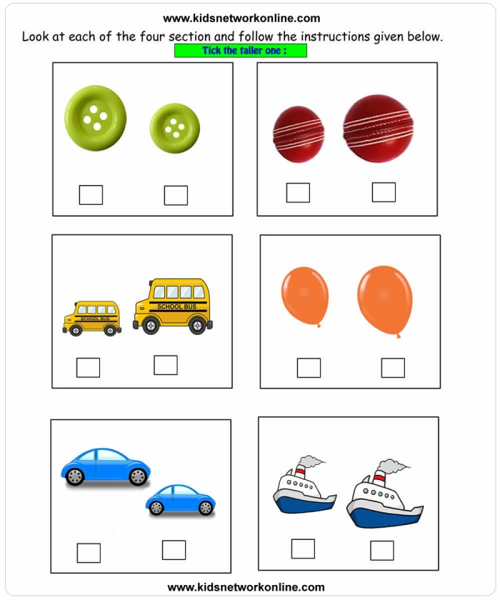 Bug measurement activity for preschoolers identifying same size bugs worksheet 18 Preschool worksheet showing pairs of bugs to identify those with matching sizes
