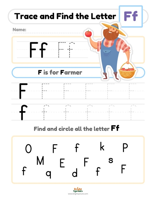 Engaging 'Get Ready for Reading: All About the Letter F' worksheet for early learners Colorful worksheet featuring activities related to the letter F for preschoolers