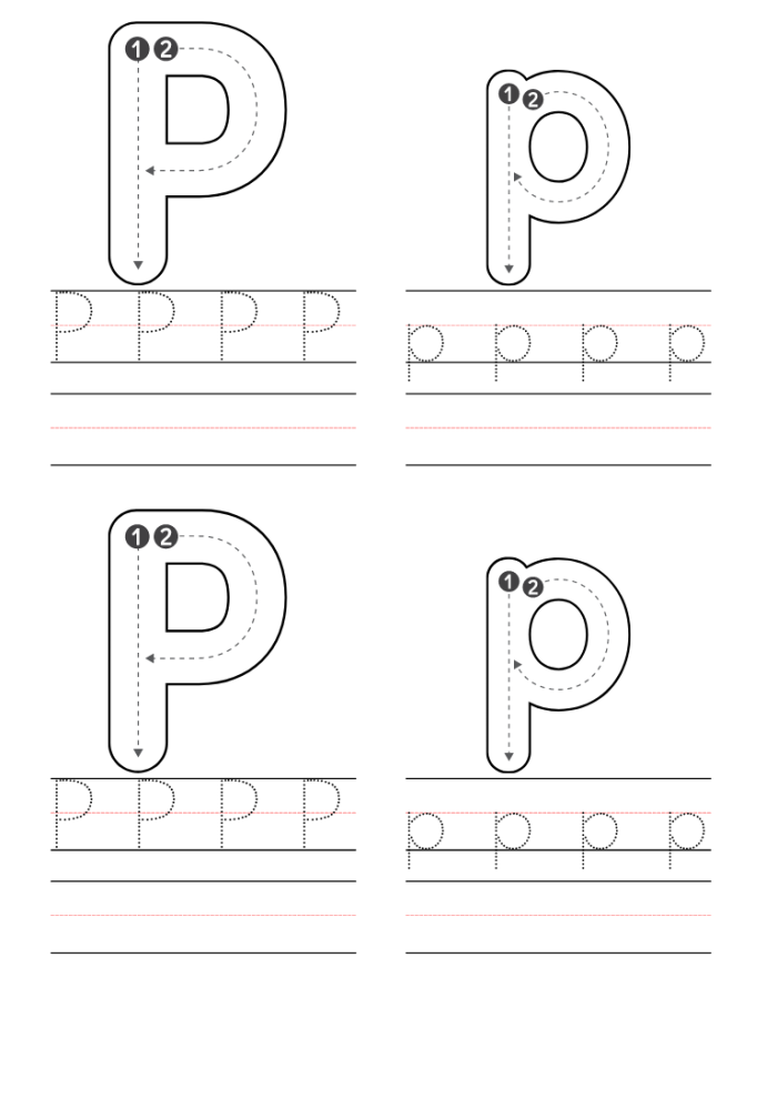 Engaging P Is For... worksheet for early learners to explore shapes and sounds Preschool geometry worksheet focusing on the letter P with coloring activities