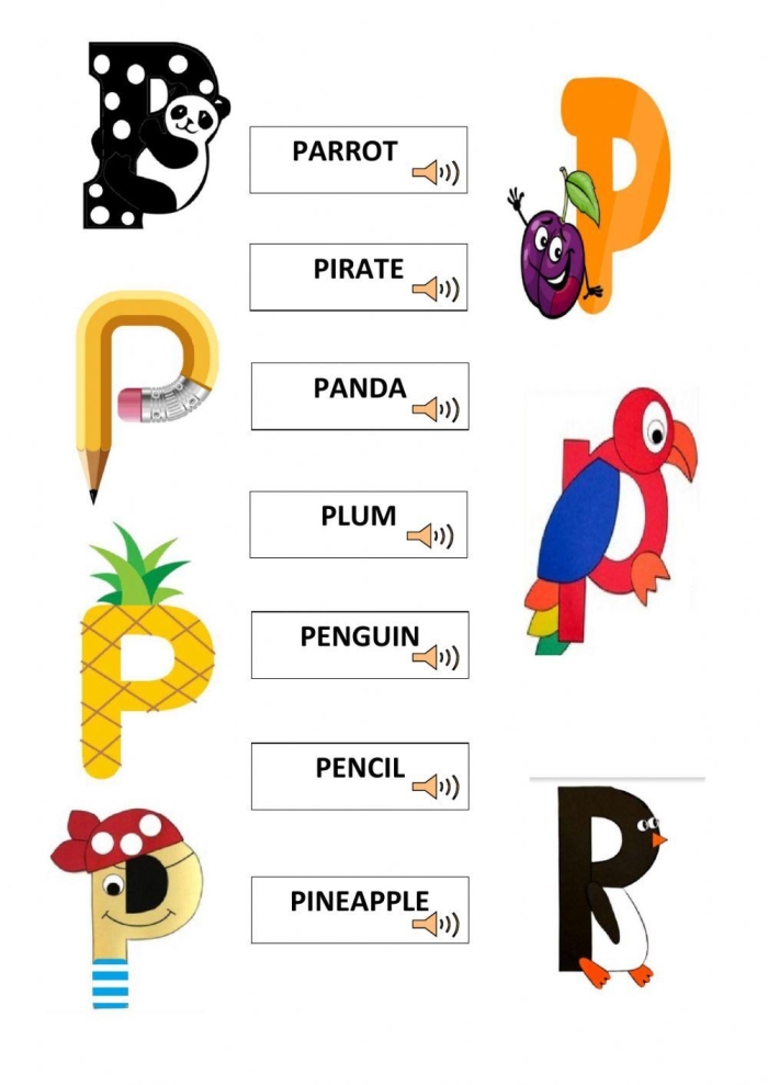 Color and learn the letter P in this engaging pre-K geometry worksheet Preschool worksheet focusing on the letter P with fun coloring activities