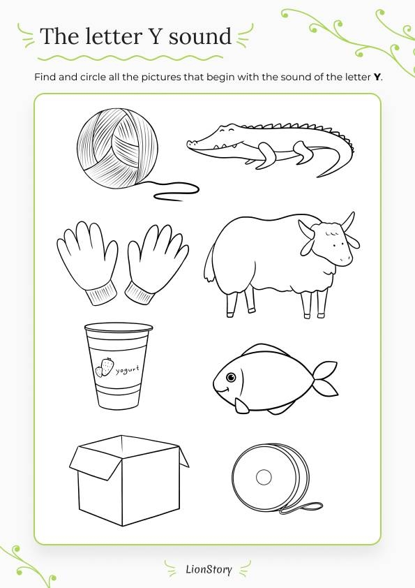 Fun and engaging Get Ready for Reading: All About the Letter Y worksheet Worksheet featuring activities related to the letter Y for preschool learners