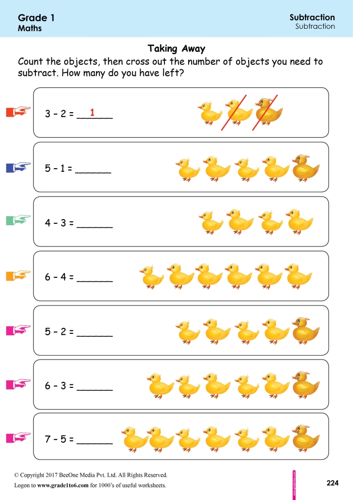 Engaging Preschool Math: Take Away the Bugs worksheet for early learners Colorful worksheet featuring subtraction concepts with bugs for preschoolers