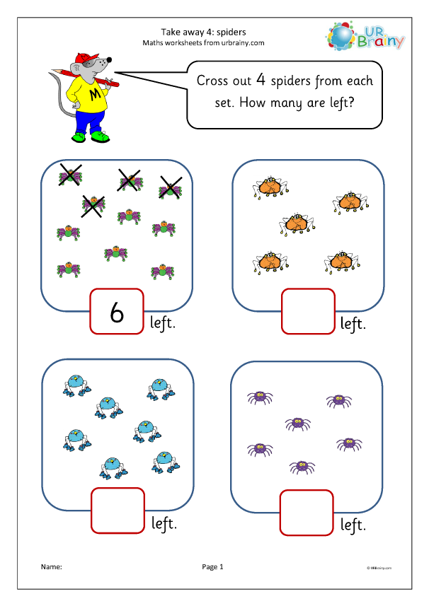 Engaging Preschool Math: Take Away the Bugs worksheet for early learners Colorful worksheet for preschoolers featuring bugs to teach subtraction concepts