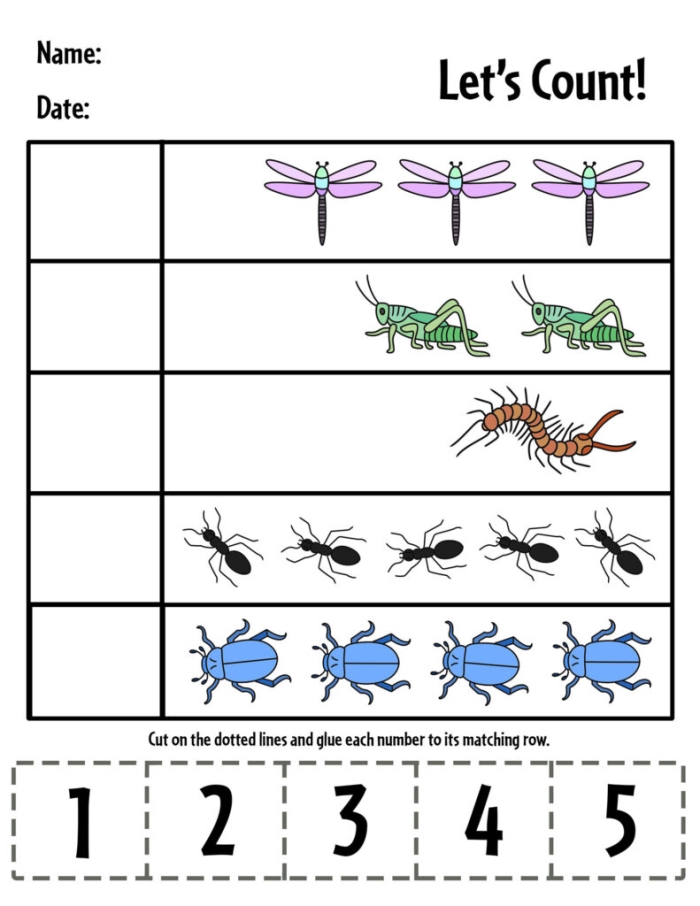 Engaging Preschool Math: Take Away the Bugs worksheet for learning subtraction Colorful worksheet featuring subtraction with bugs for preschool math activities