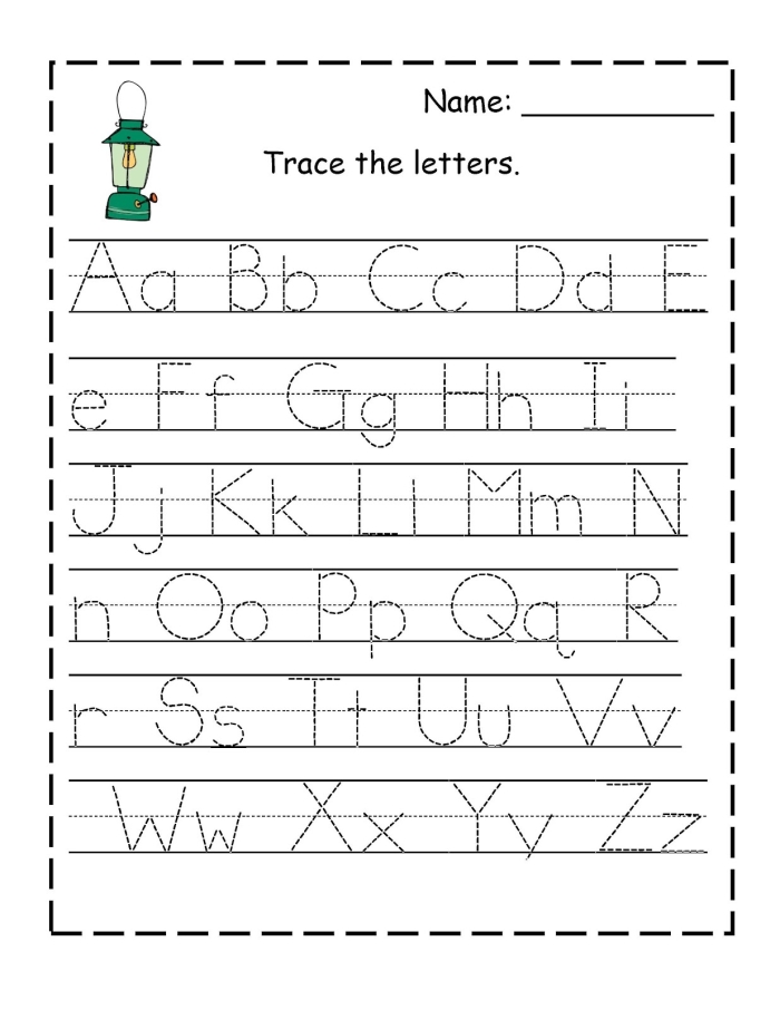 Handwriting practice sheet for preschoolers with ABC letter fill-in exercise number 16 Preschool handwriting worksheet to fill in missing A, B, and C letters focusing on onset rime