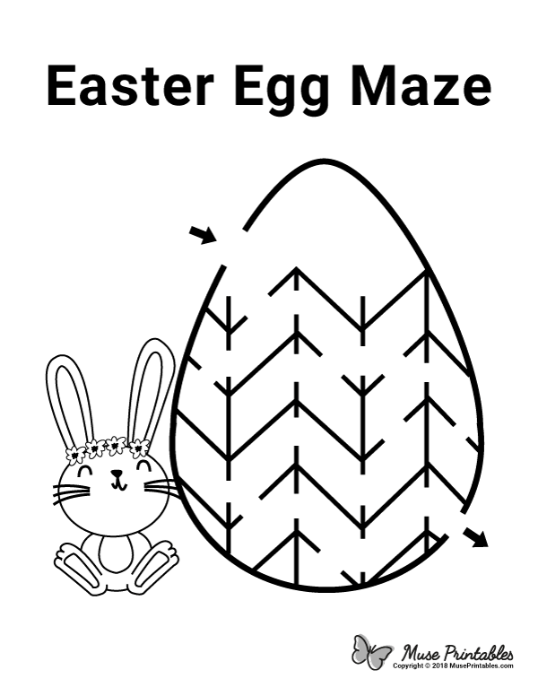 Colorful Easter eggs maze puzzle for preschool children learning place value concepts