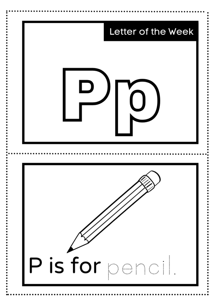 P Is For... worksheet fun with letter P sounds for young learners Preschooler coloring a P Is For... worksheet with shapes and letters