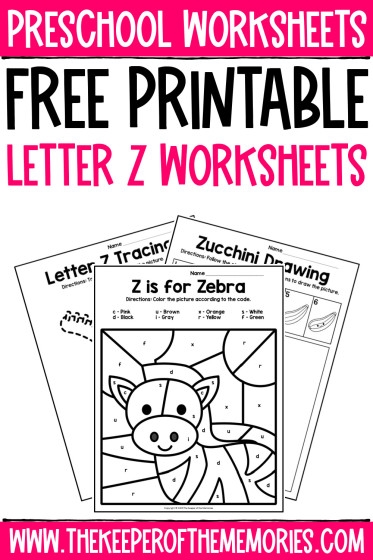 Preschool worksheet featuring fun activities to practice the letter Z