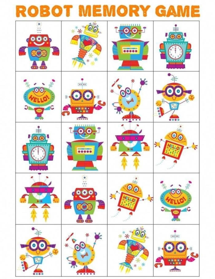 Printable Memory Game worksheet for second graders featuring matching pairs under pennies
