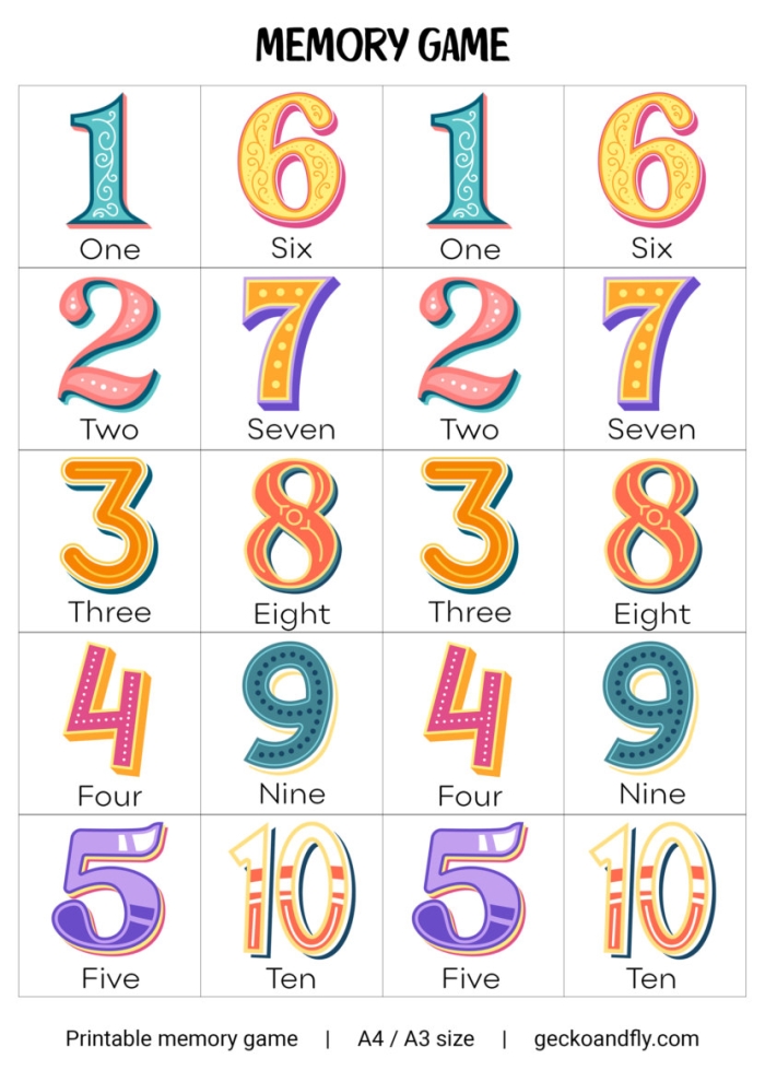 Printable Memory Game worksheet featuring kids matching pairs under pennies