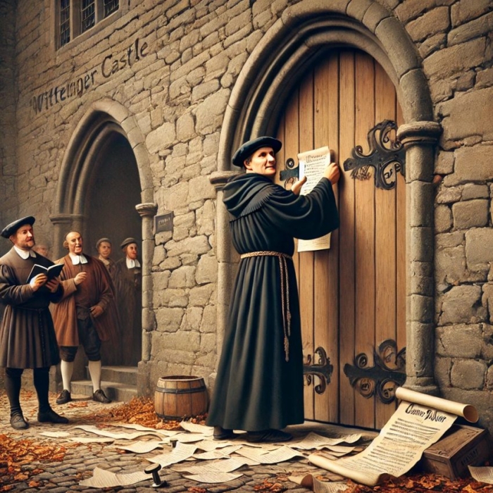 Sixth grade worksheet on Martin Luther’s 95 Theses exploring the Protestant Reformation