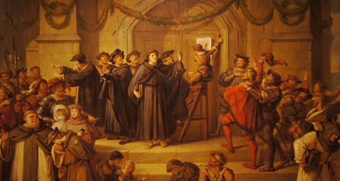 Sixth grade geometry worksheet featuring Martin Luther’s 95 Theses and the Protestant Reformation