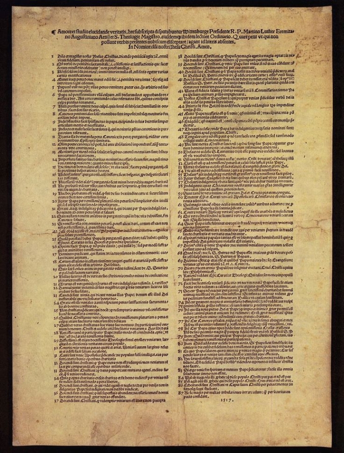 Sixth grade geometry worksheet featuring Martin Luther’s 95 Theses on the Protestant Reformation