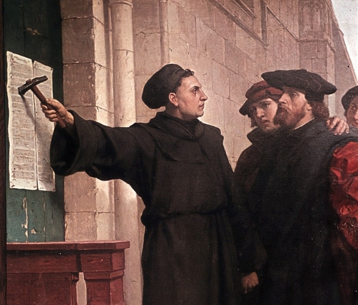 Sixth grade geometry worksheet featuring Martin Luther’s 95 Theses and the Protestant Reformation