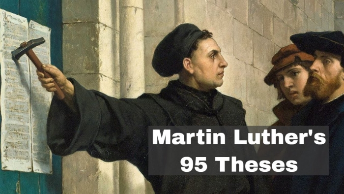 Sixth grade geometry worksheet featuring Martin Luther’s 95 Theses and the Protestant Reformation