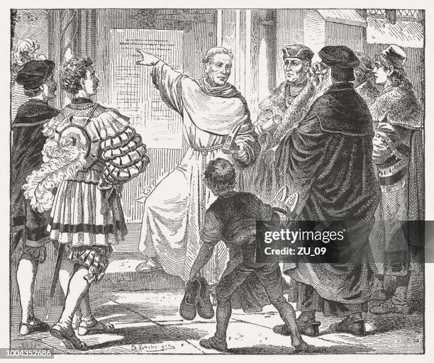 Sixth grade geometry worksheet featuring Martin Luther’s 95 Theses and the Protestant Reformation