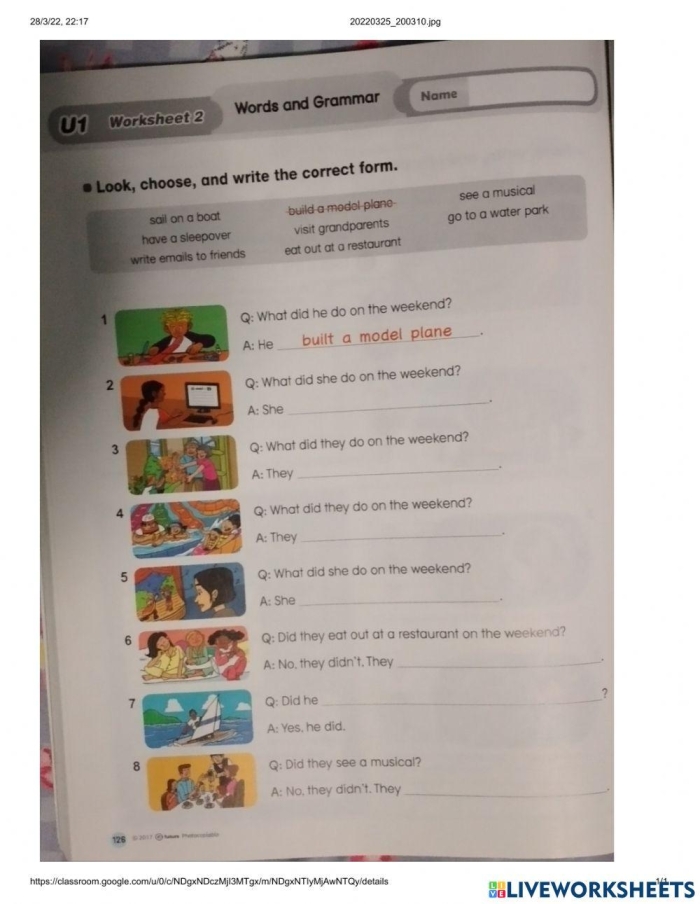 Past Tense Quicksand exercise for fourth graders in Time and Money category, image 6 Fourth Grade worksheet featuring a past tense quicksand activity with an island adventure theme
